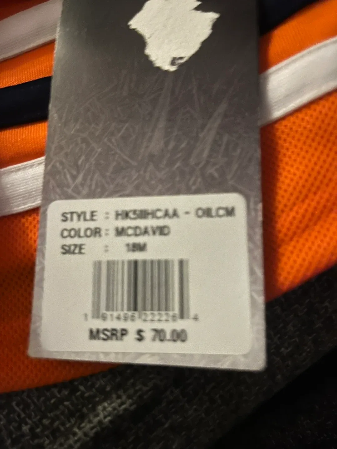 NHL Oilers McDavid Jersey - Size 18M image indicator(4)