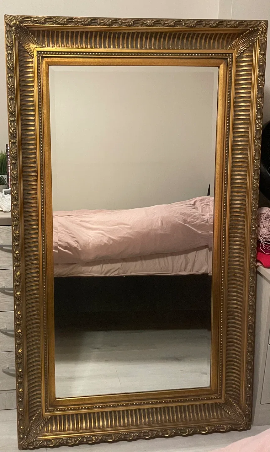 Ornate Gold Full-Length Mirror – Vintage Elegance thumbnail