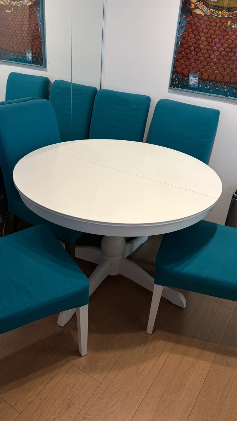 IKEA Extendable Dining Table & Chairs thumbnail
