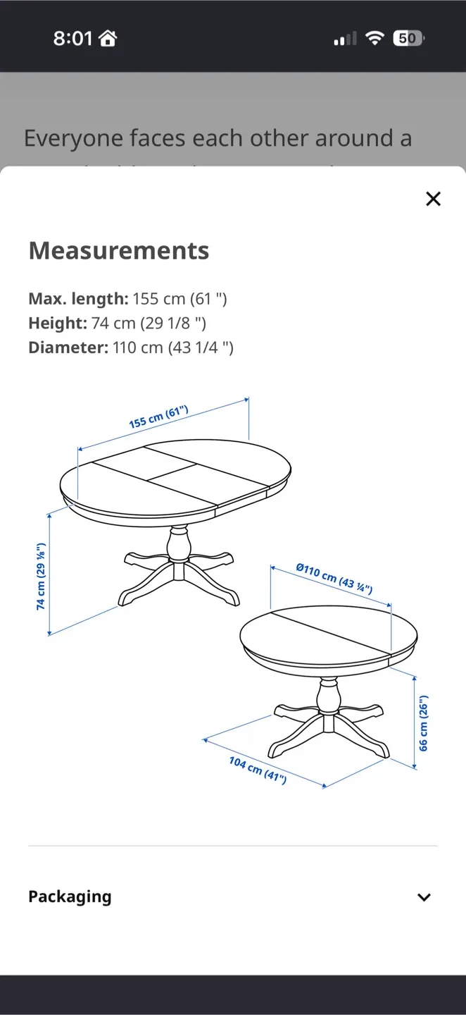 IKEA Extendable Dining Table & Chairs image indicator(8)