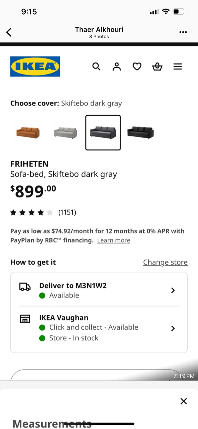 Ikea sofa bed - photo 4