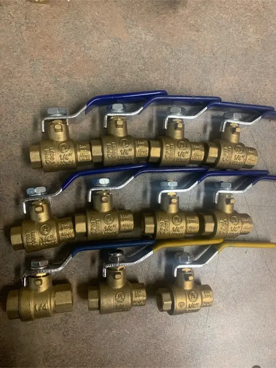 Brass Ball Valves, various sizes, 600 WOG, 35 total. image indicator(3)