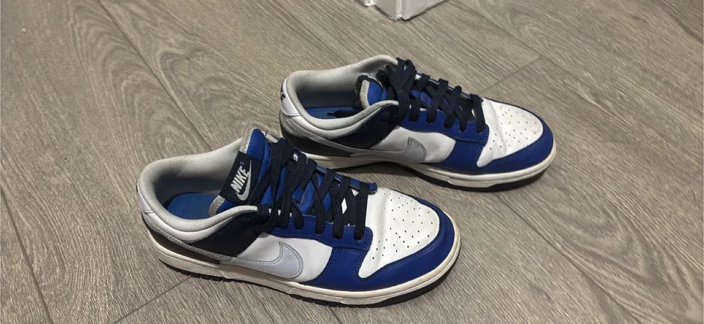 Nike Dunk Low White/Royal Blue Shoes image indicator(2)