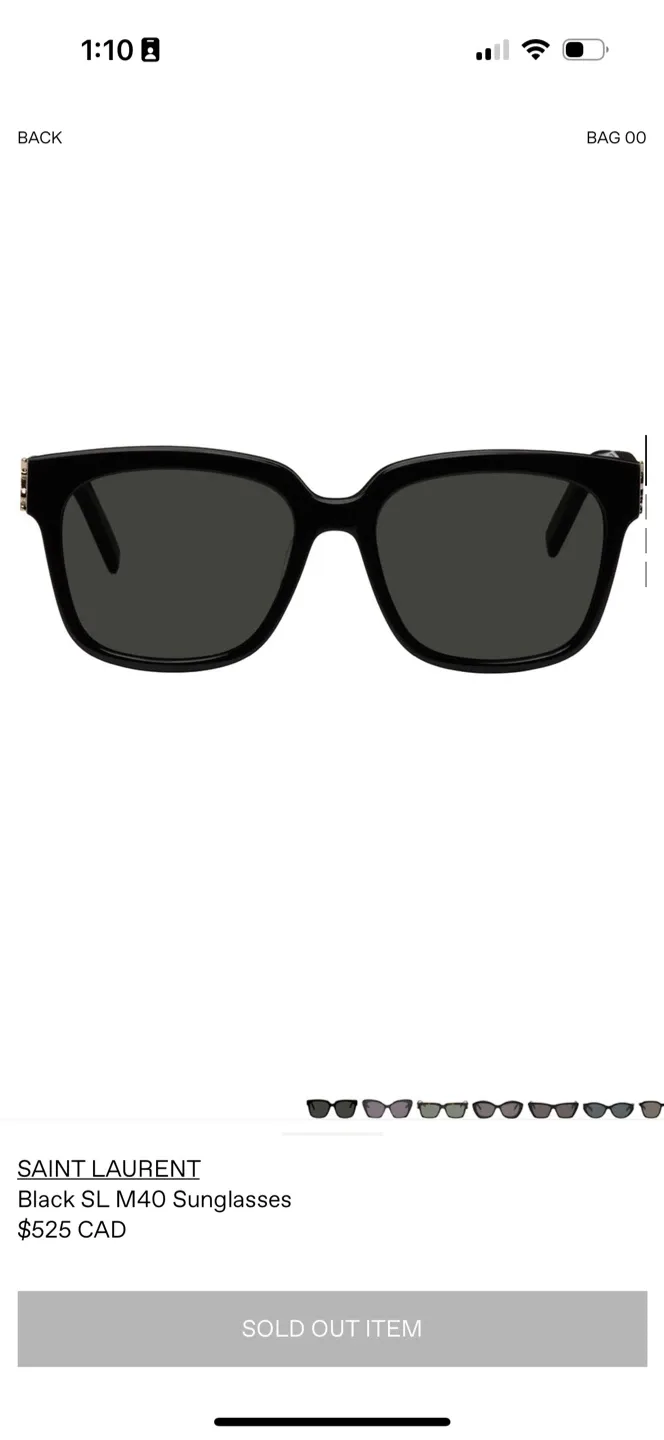 SAINT LAURENT Black Sunglasses image indicator(5)