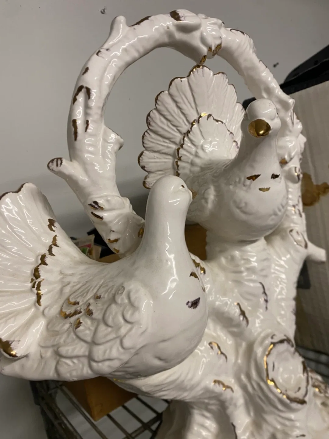 Vintage Ceramic Dove Tree Sculpture thumbnail