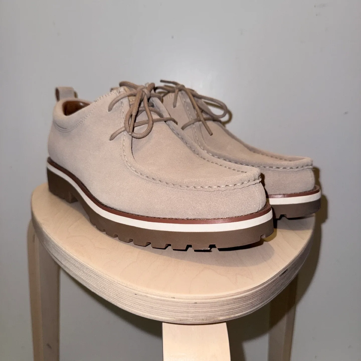 Coach Beige Suede Lug Sole Shoes Size 10D thumbnail