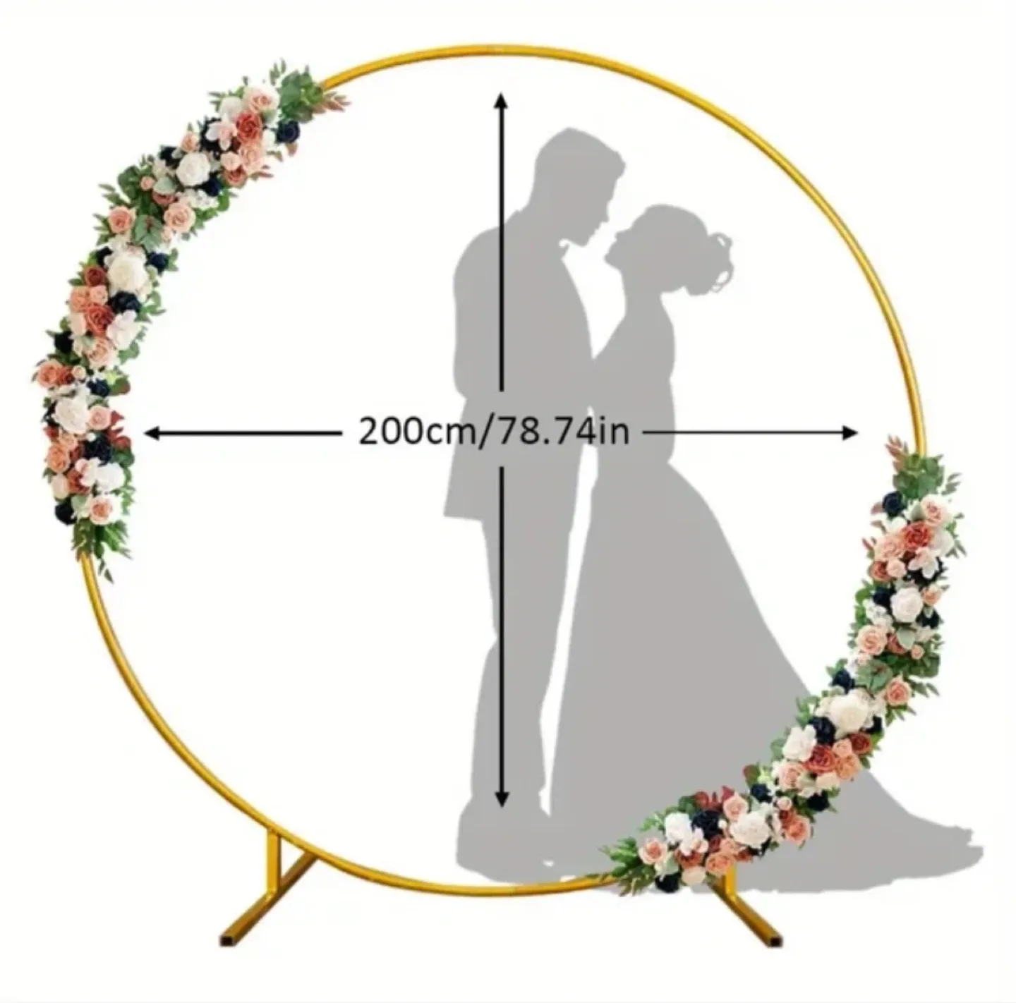 78.74-inch Round Wedding Arch Backdrop Stand image indicator(2)