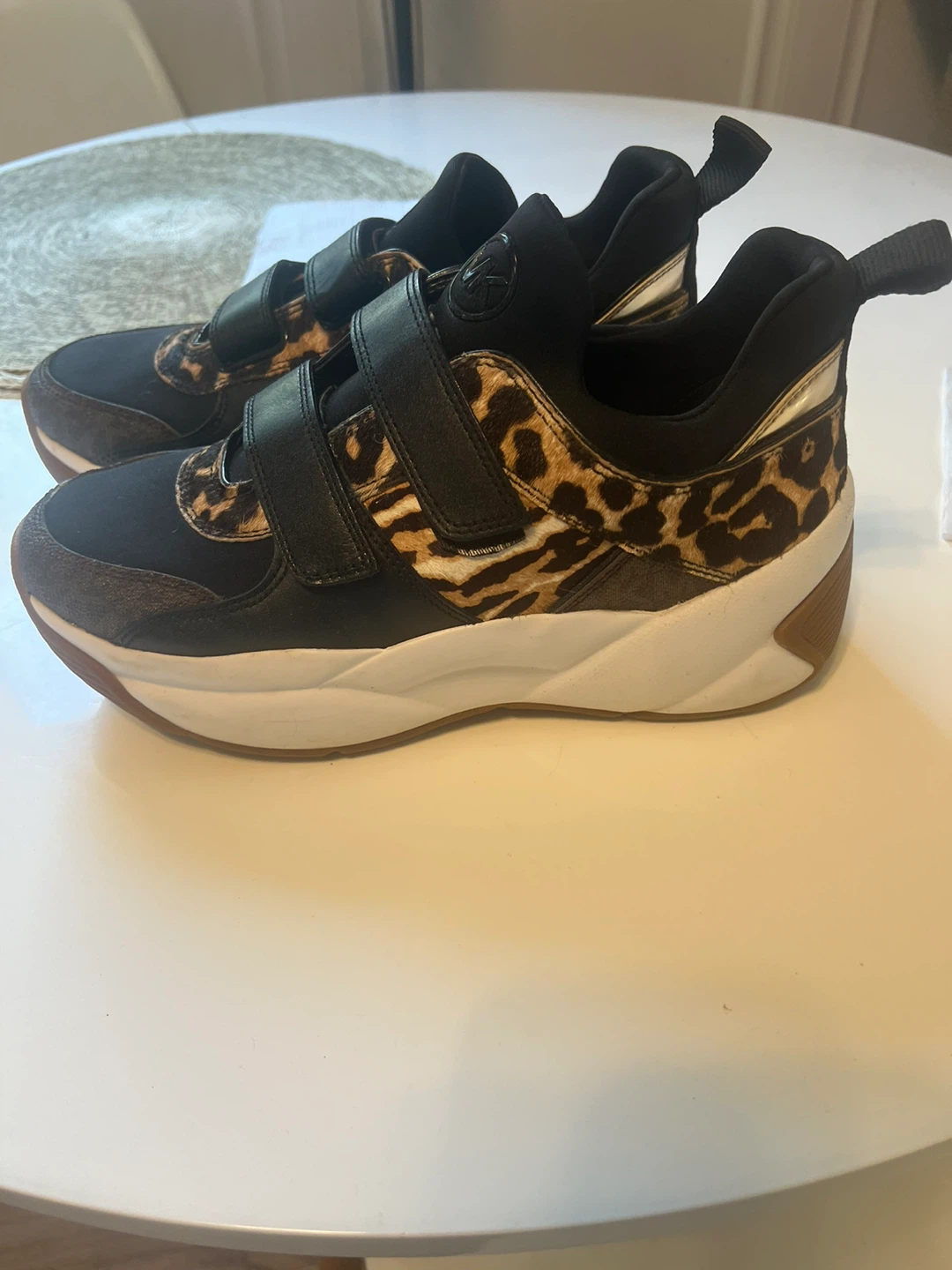 New- Michael Kors Leopard Print Sneakers - photo 2