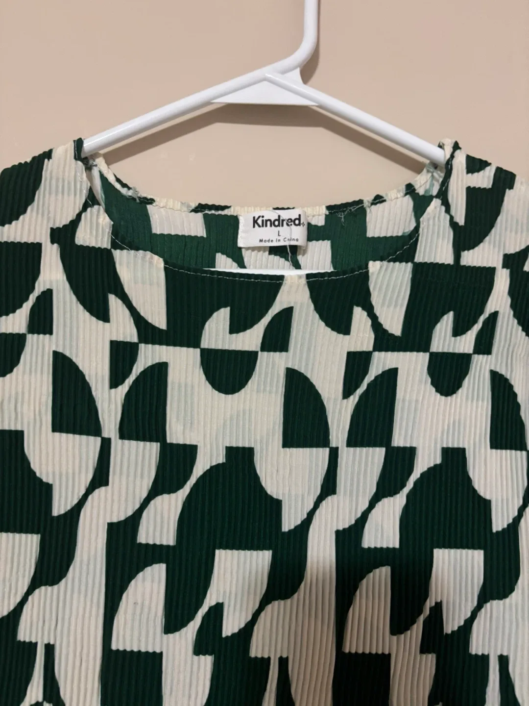 Kindred Green & White Patterned Dress image indicator(2)