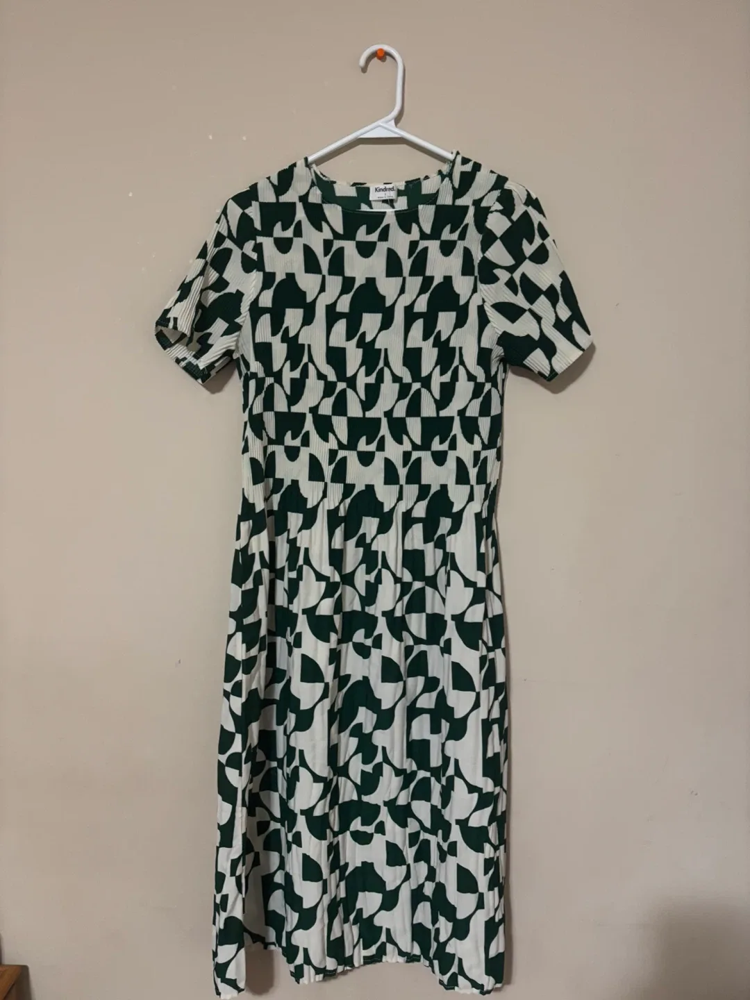 Kindred Green & White Patterned Dress image indicator(3)