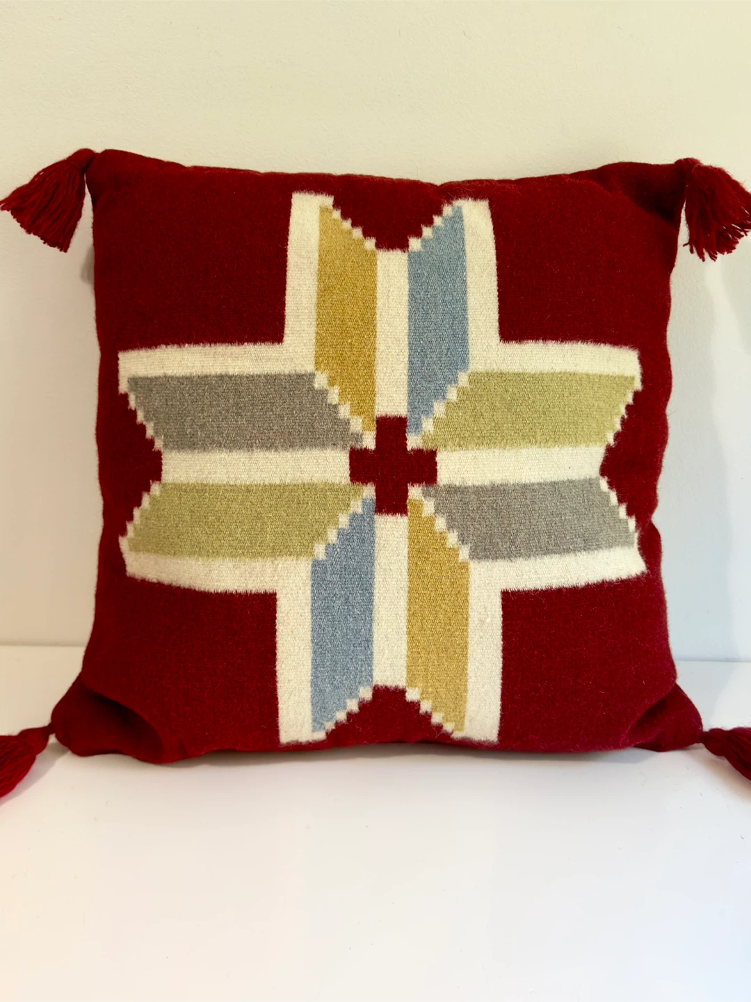 Wool Kilim Style Decorative Pillow - 18" x 18"