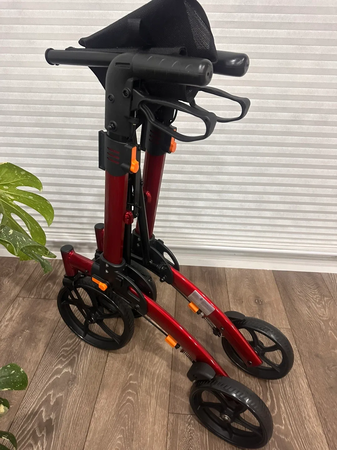 HOMCOM Aluminum Upright Walker - Red image indicator(9)