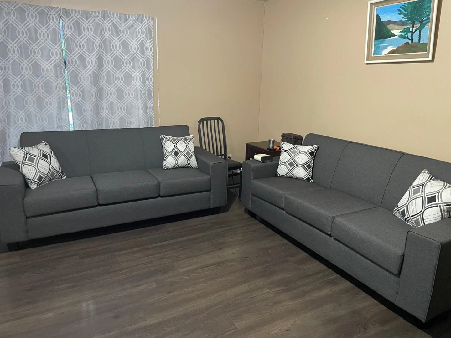 Grey Sofa Set - Like New!