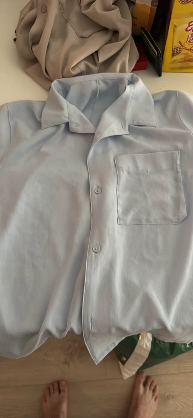 Lululemon Button Up Shirt - Light Blue, Size m image indicator(3)
