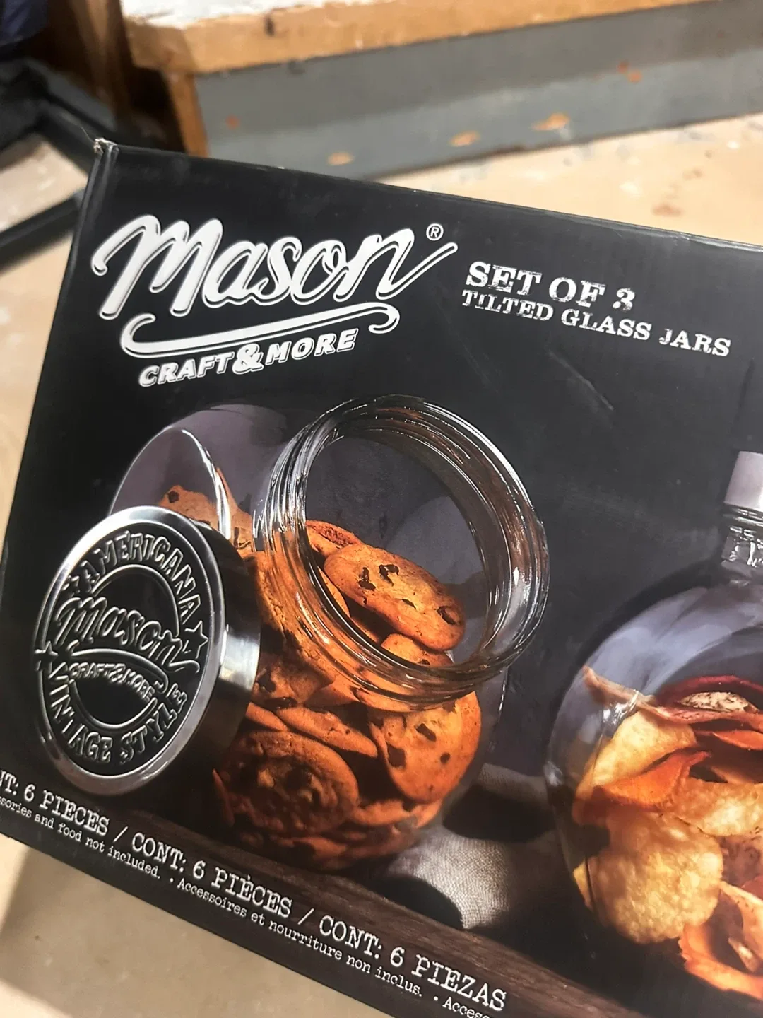 Mason Craft & More Tilted Glass Jars - Set of 3 image indicator(2)