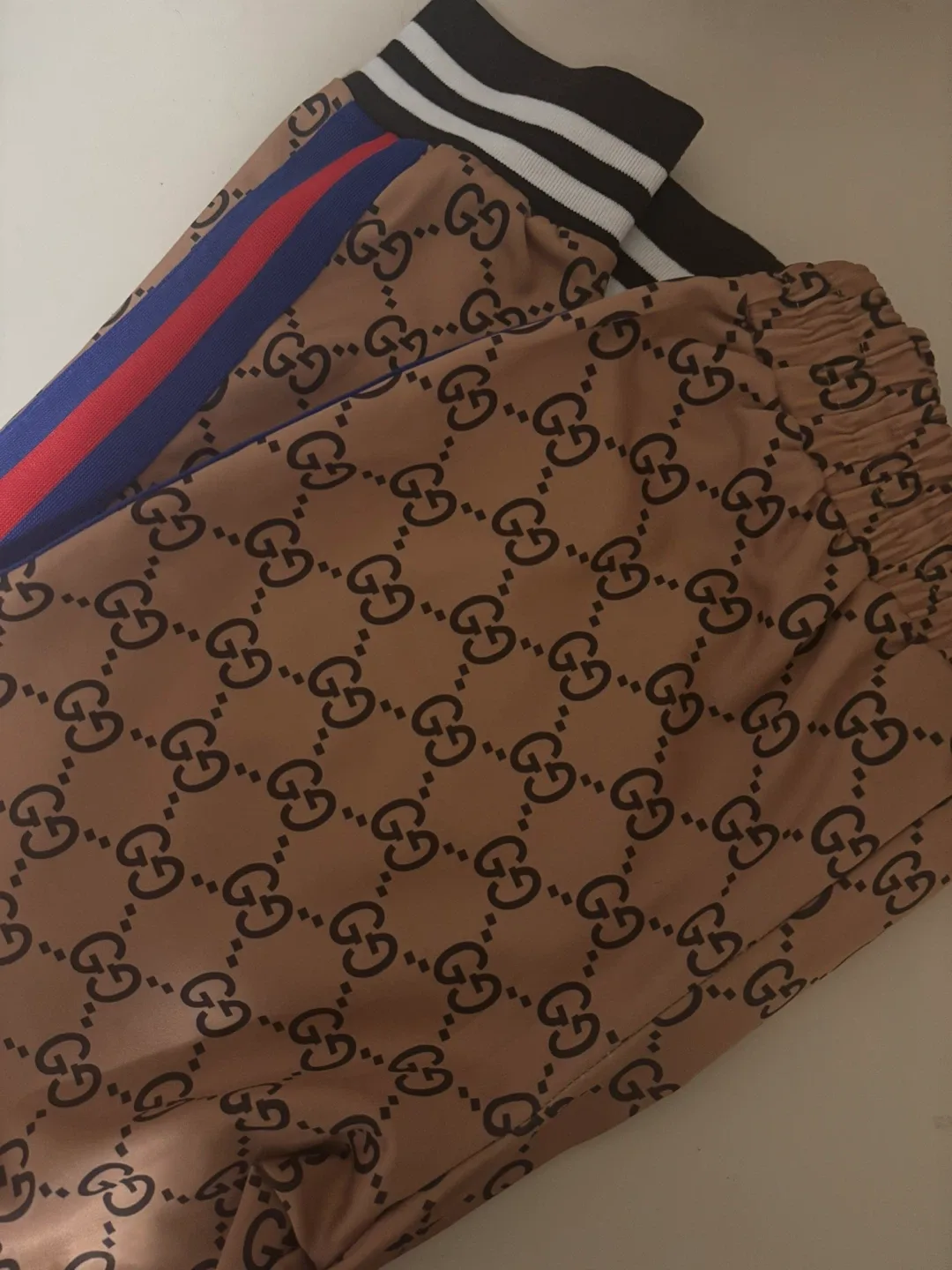 Gucci Beige Patterned Track Pants