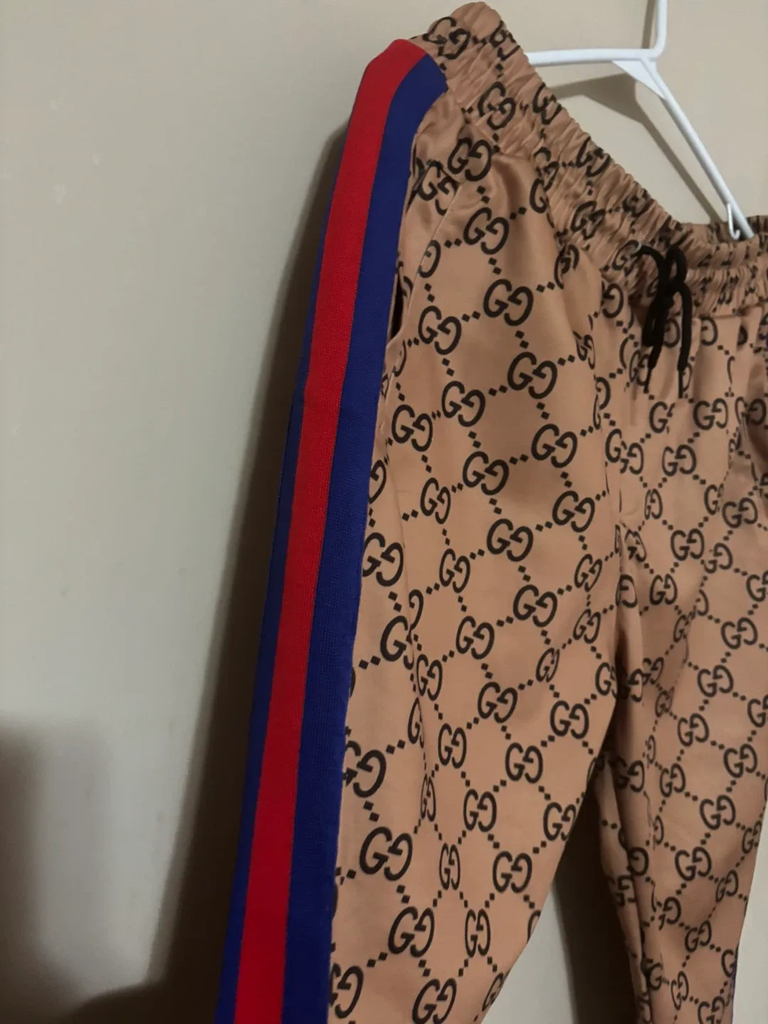 Gucci Beige Patterned Track Pants image indicator(4)