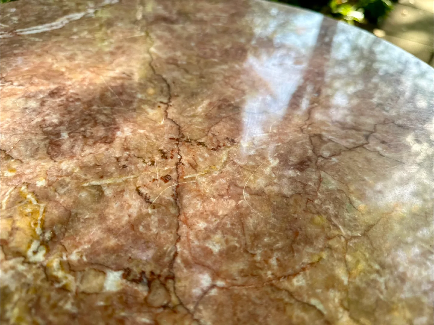 🧡Antique Style Accent Table with Marble Top image indicator(6)