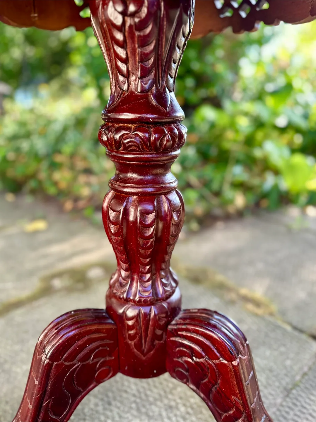🧡Antique Style Accent Table with Marble Top image indicator(3)