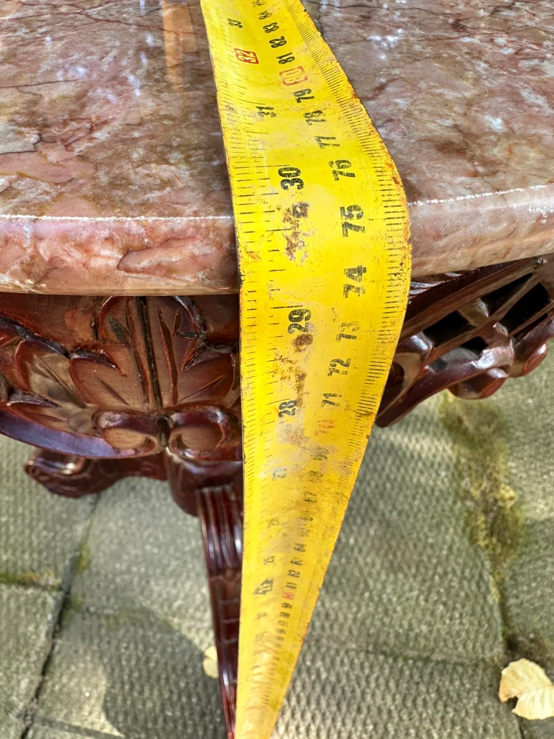 🧡Antique Style Accent Table with Marble Top image indicator(7)