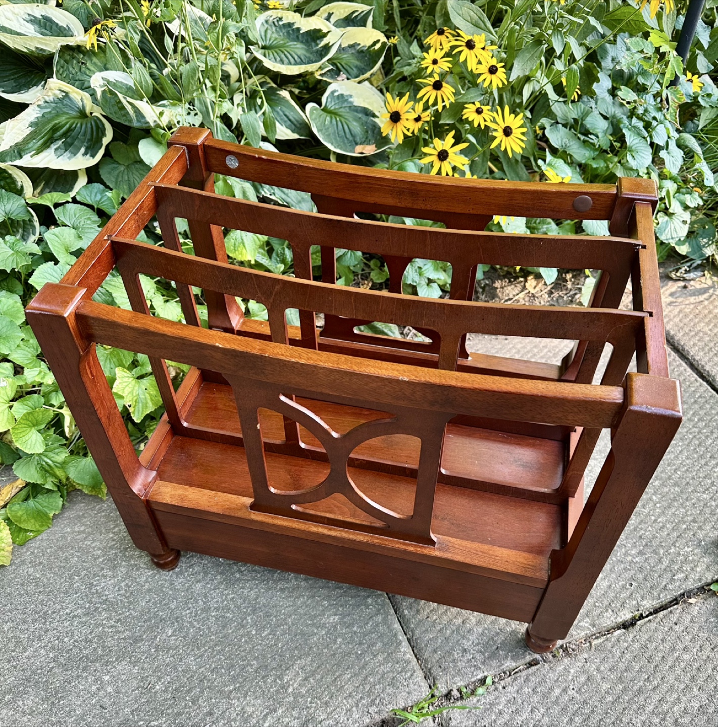 🧡Bombay Wooden Magazine Rack with Drawer - photo 4