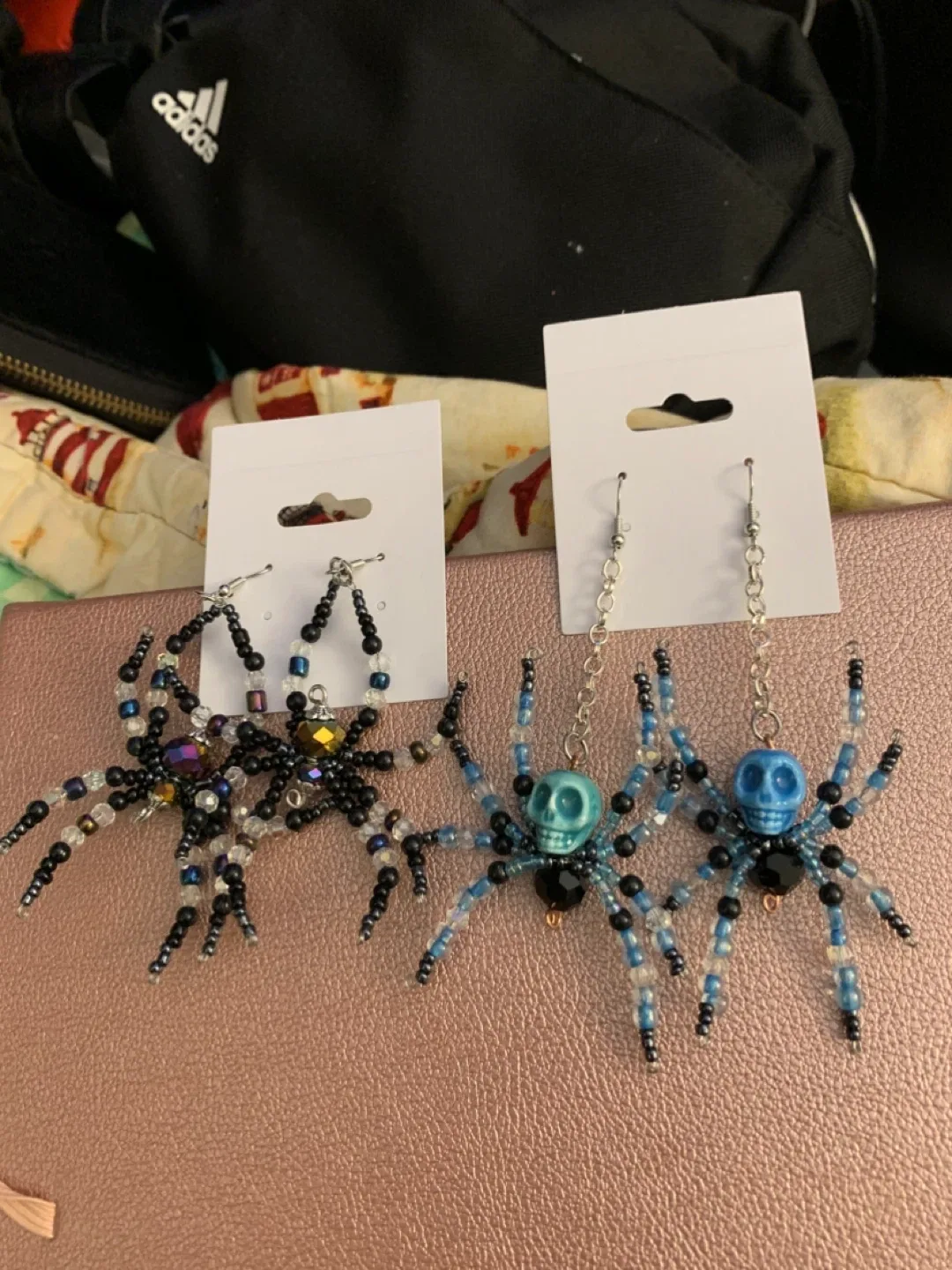 Handmade Beaded Spider Earrings image indicator(3)