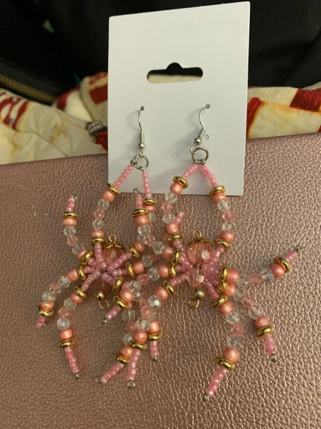 Handmade Beaded Spider Earrings image indicator(2)