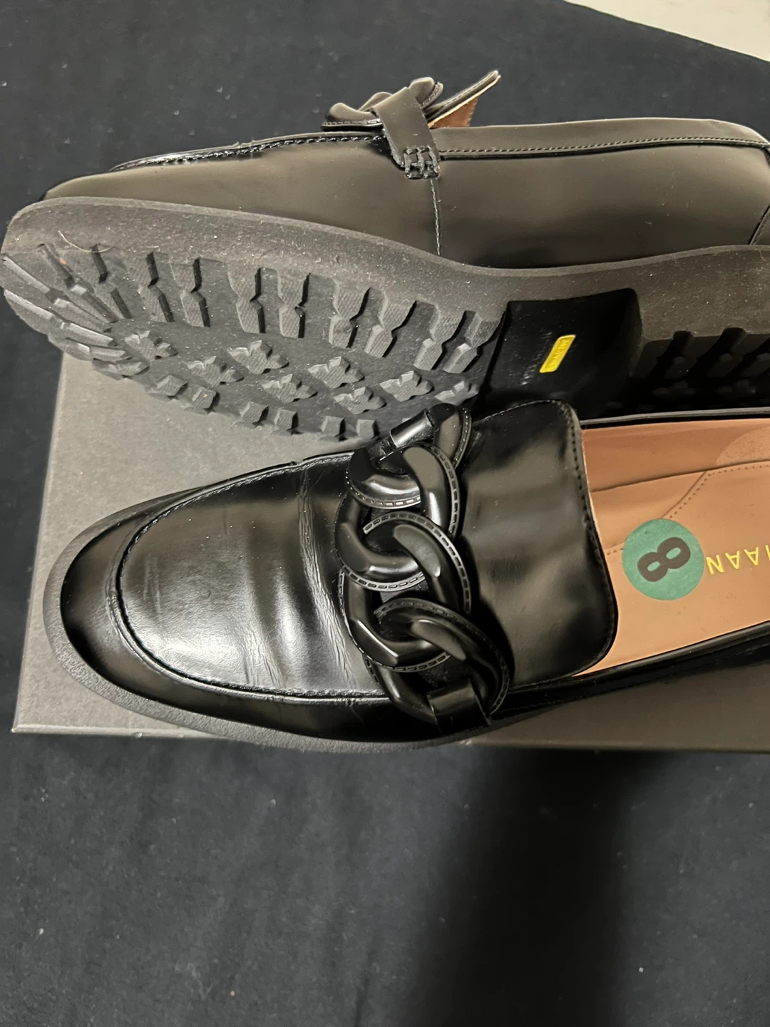 Cole Haan Black Leather Loafers -Size 8 - photo 5