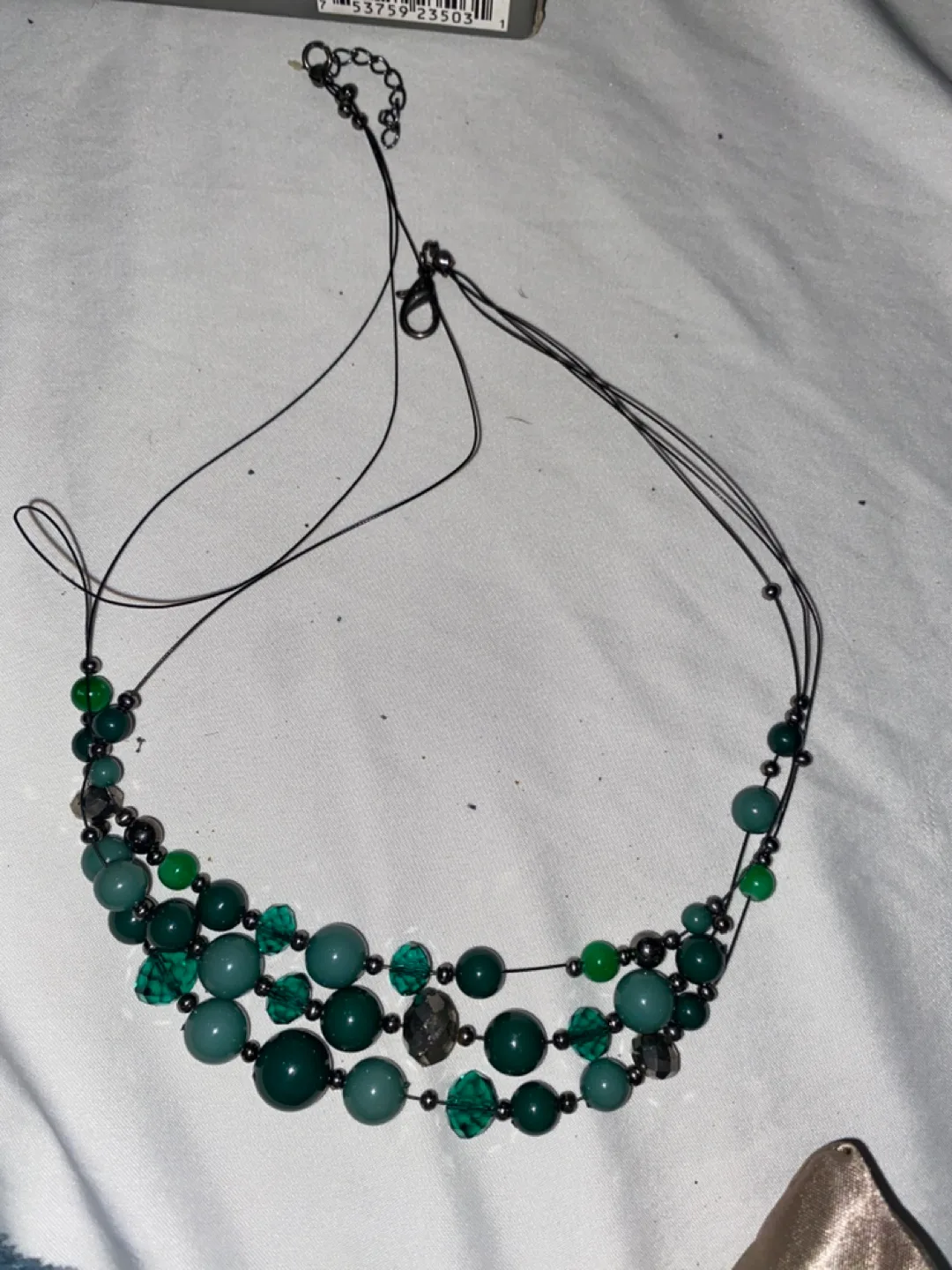 🧡Green Beaded Layered Necklace