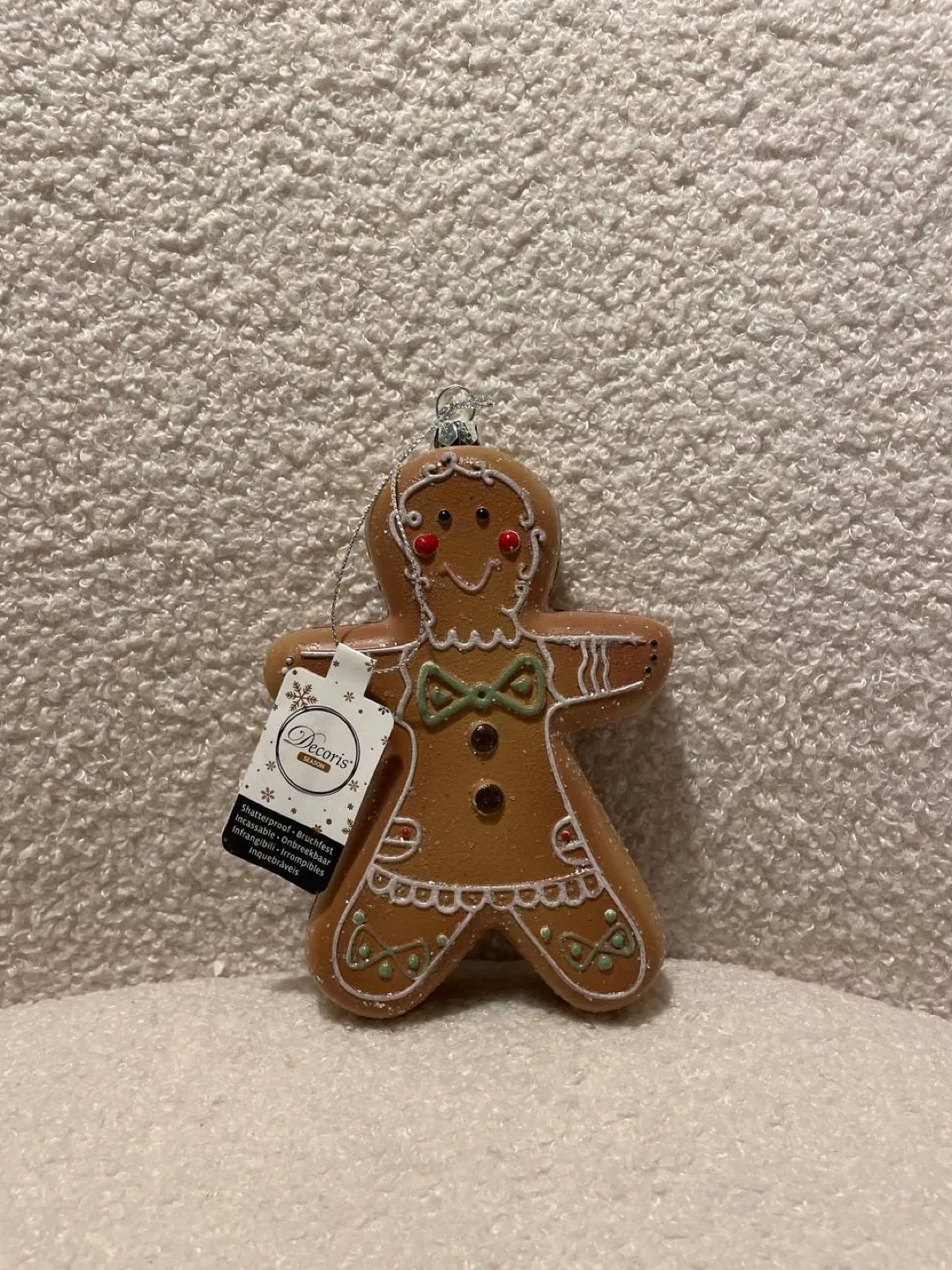 Decoris Gingerbread Man Christmas Ornament thumbnail