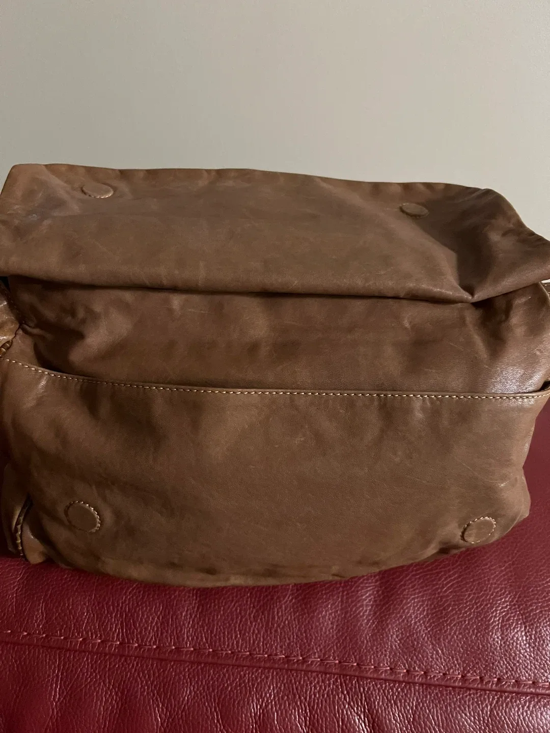 Halston Heritage Brown Leather Tote Bag image indicator(7)