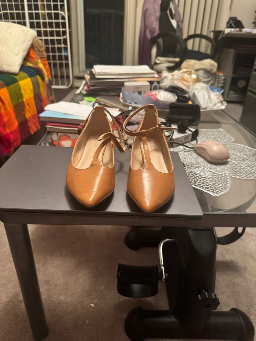 Nine West Light Brown Heels Size 7.5M image indicator(2)