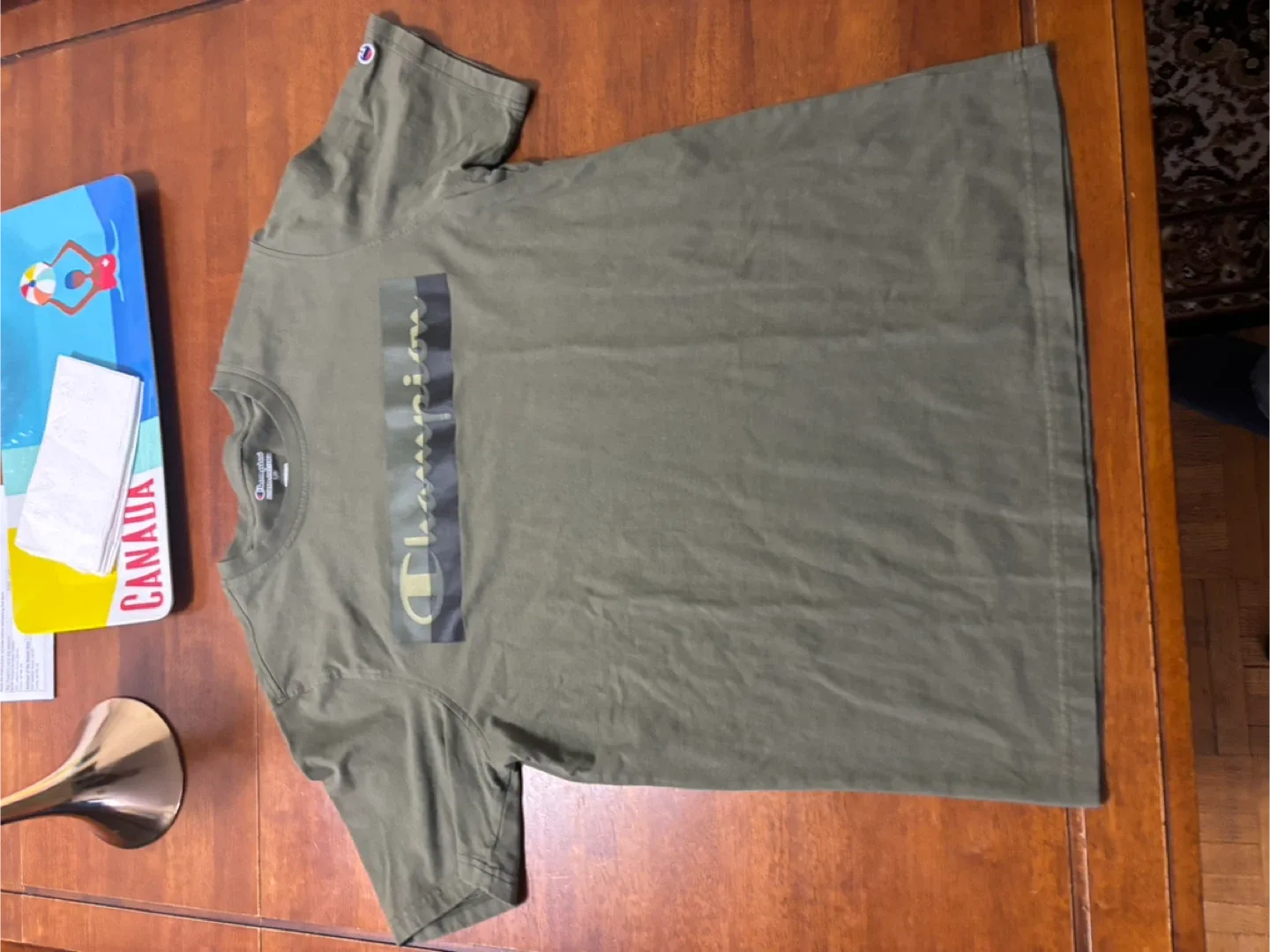 Champion Olive Green T-Shirt - Size L thumbnail