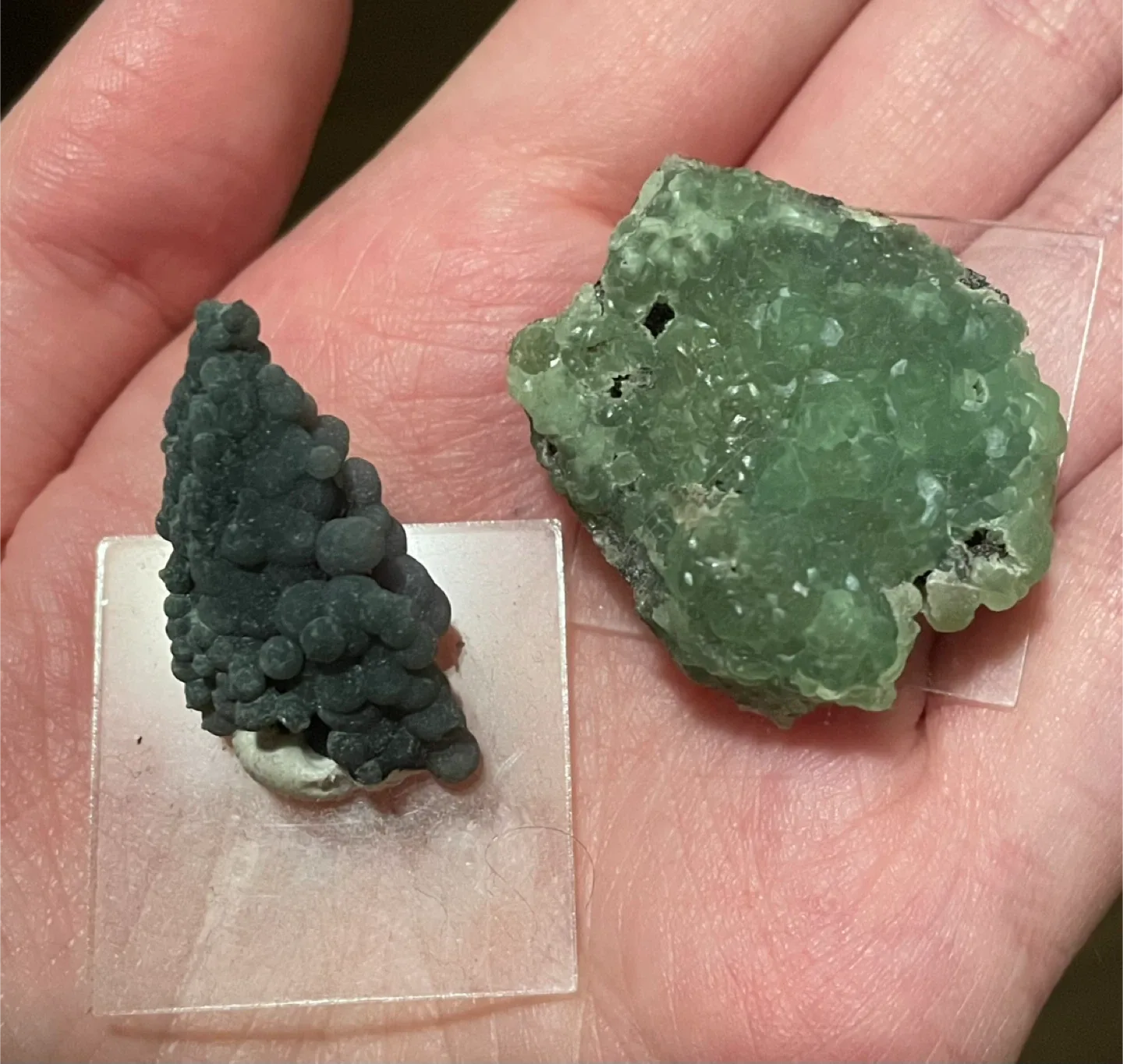 Smithsonite and Grape Agate specimens 🧡 image indicator(2)