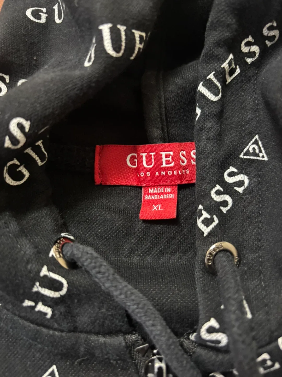 Guess All Over Print Black Hoodie - XL image indicator(2)