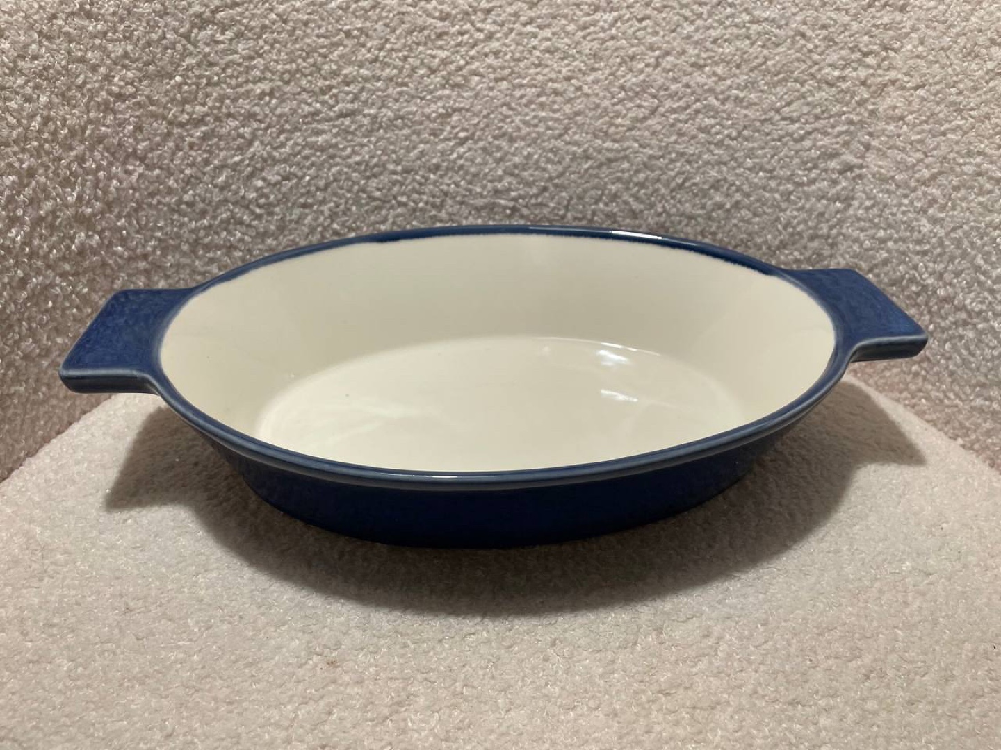 ICO Blue Ceramic Oval Baking Dish