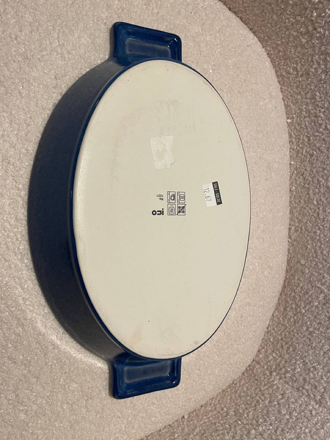 ICO Blue Ceramic Oval Baking Dish - photo 3