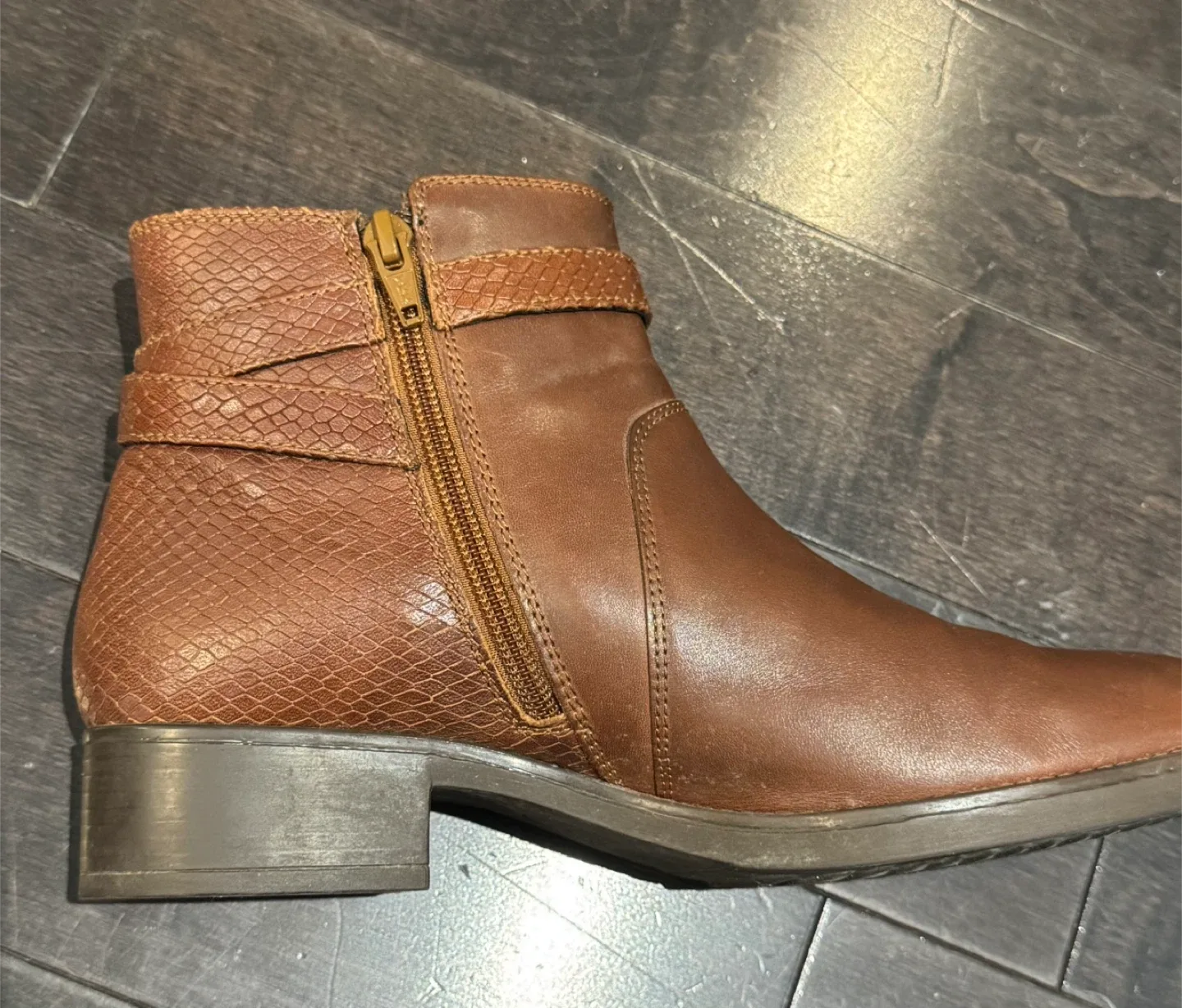 Geox Brown Leather Ankle Boots - Size 8.5 image indicator(6)