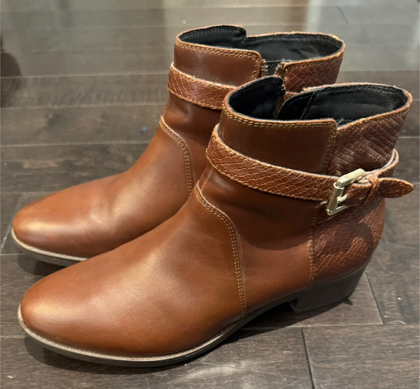 Geox Brown Leather Ankle Boots - Size 8.5 image indicator(3)