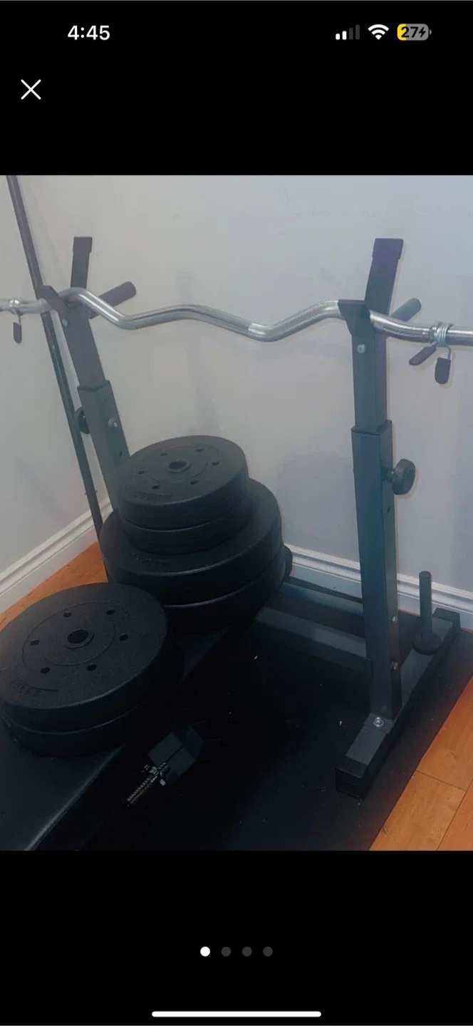 Soozier Black Adjustable and Foldable Weight Bench Press