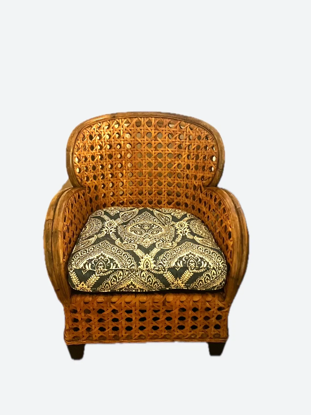 Rattan Armchair with Cushion thumbnail