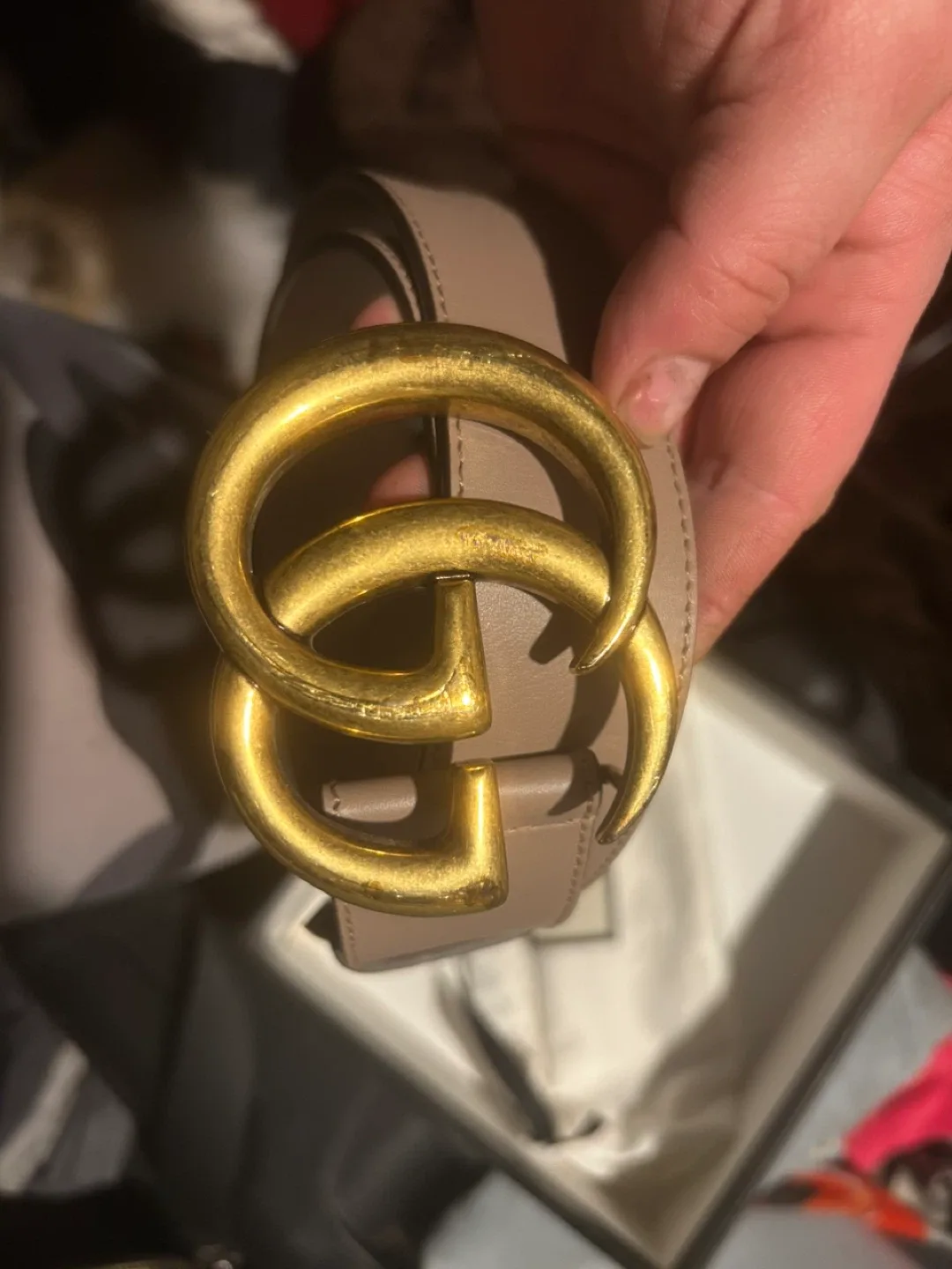 Gucci Belt with Gold Buckle image indicator(3)