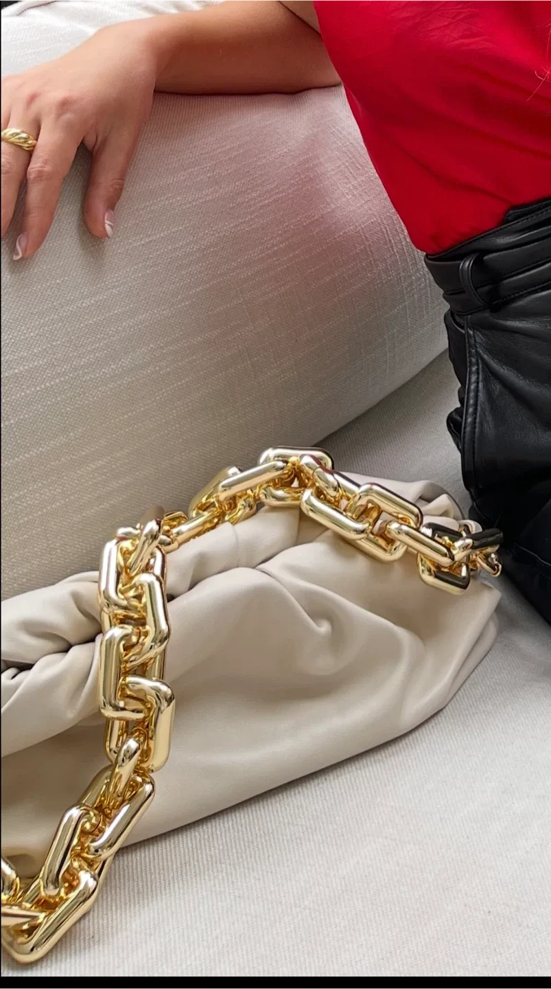 Bottega Veneta Chain Pouch Bag - Ivory image indicator(4)
