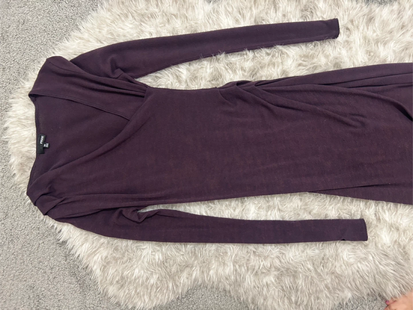 Aritzia XS Plum Long Sleeve Wrap Dress - photo 2