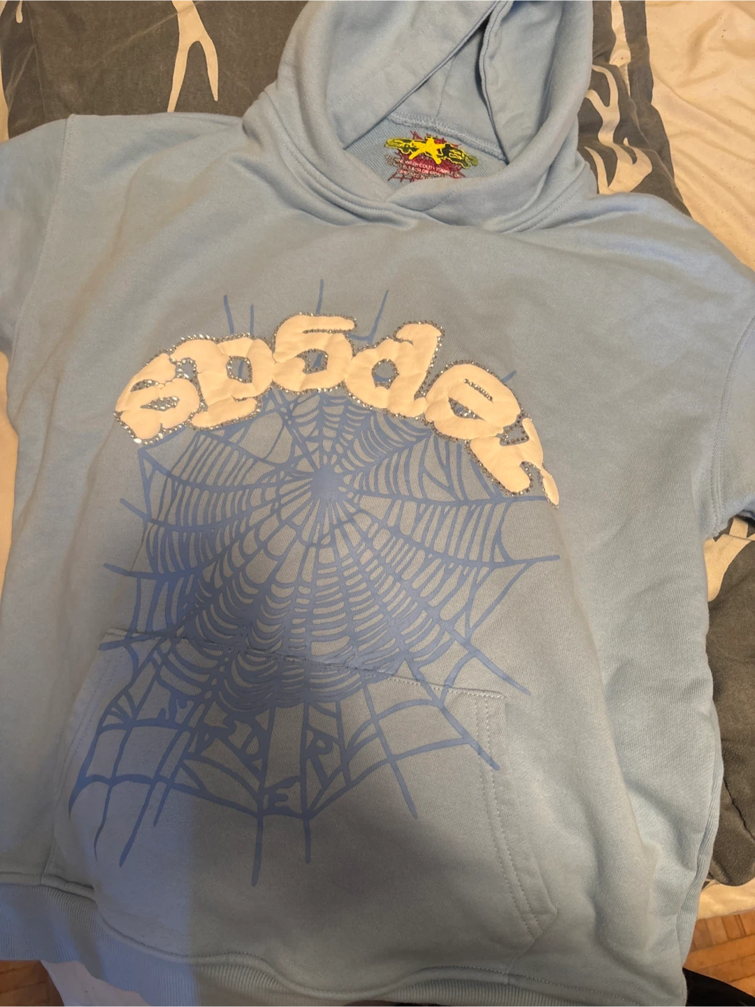 Sp5der Blue Hoodie