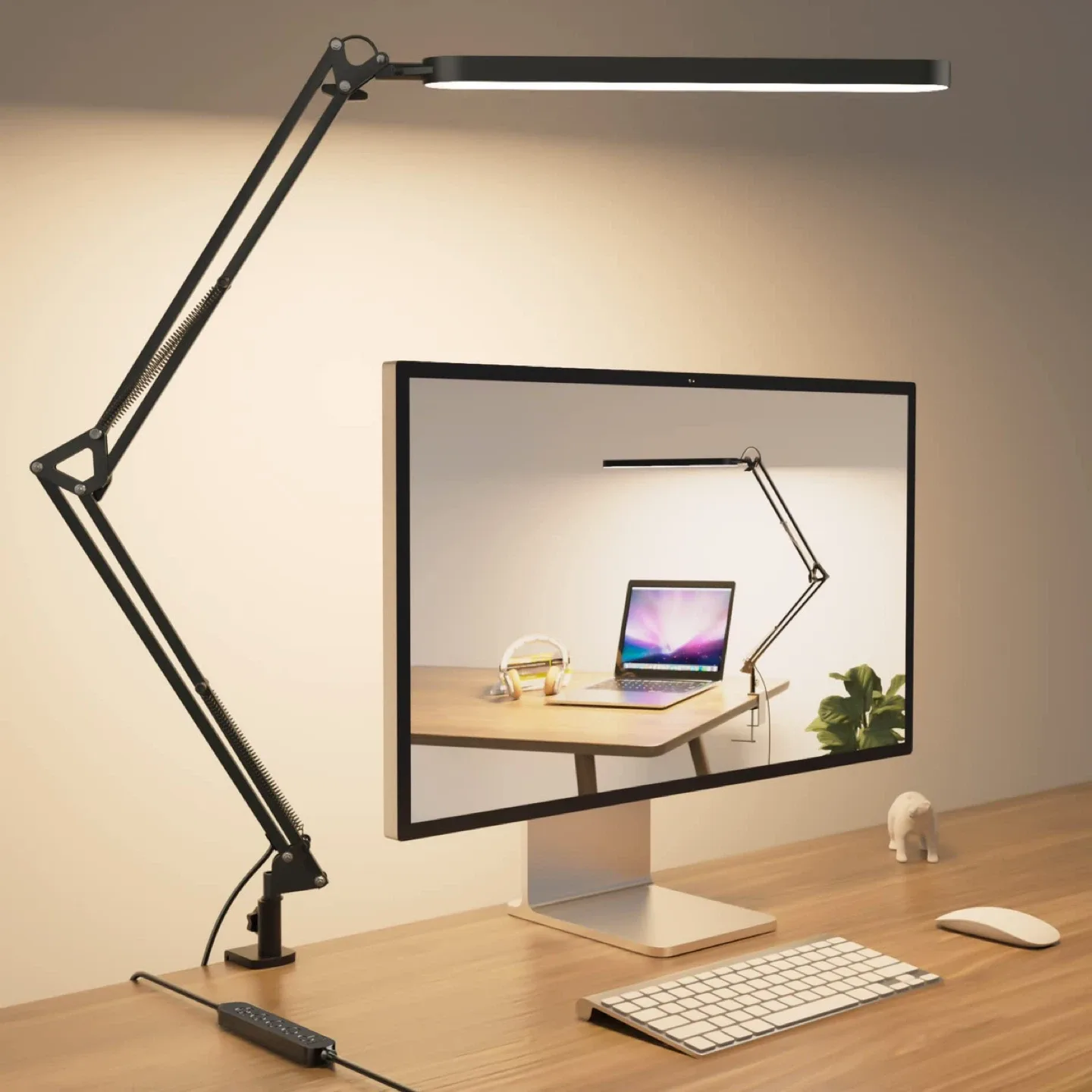 Black Desk Lamp with Adjustable Arm image indicator(3)