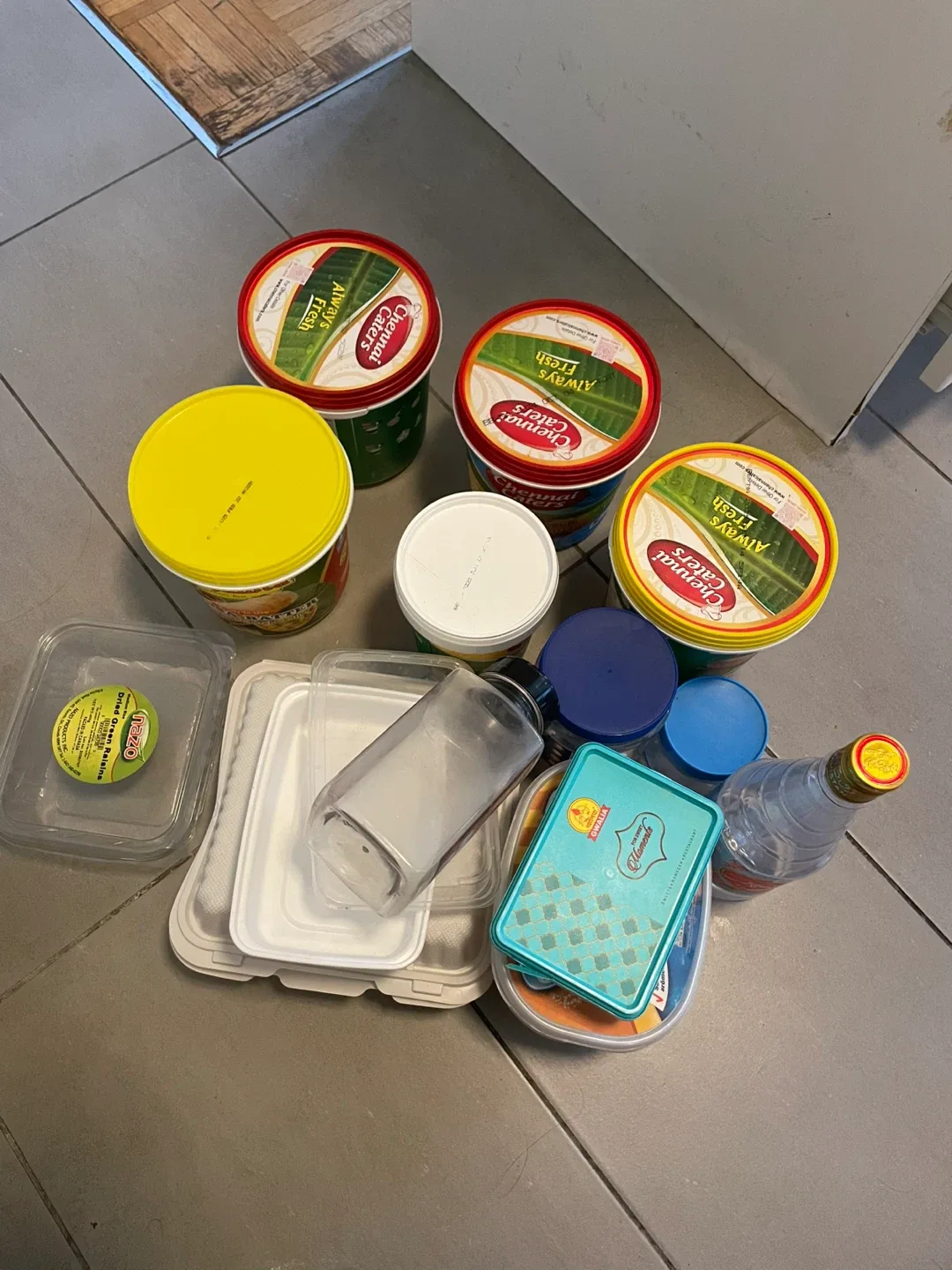 Assorted Used Water Bottles & Food Containers image indicator(6)