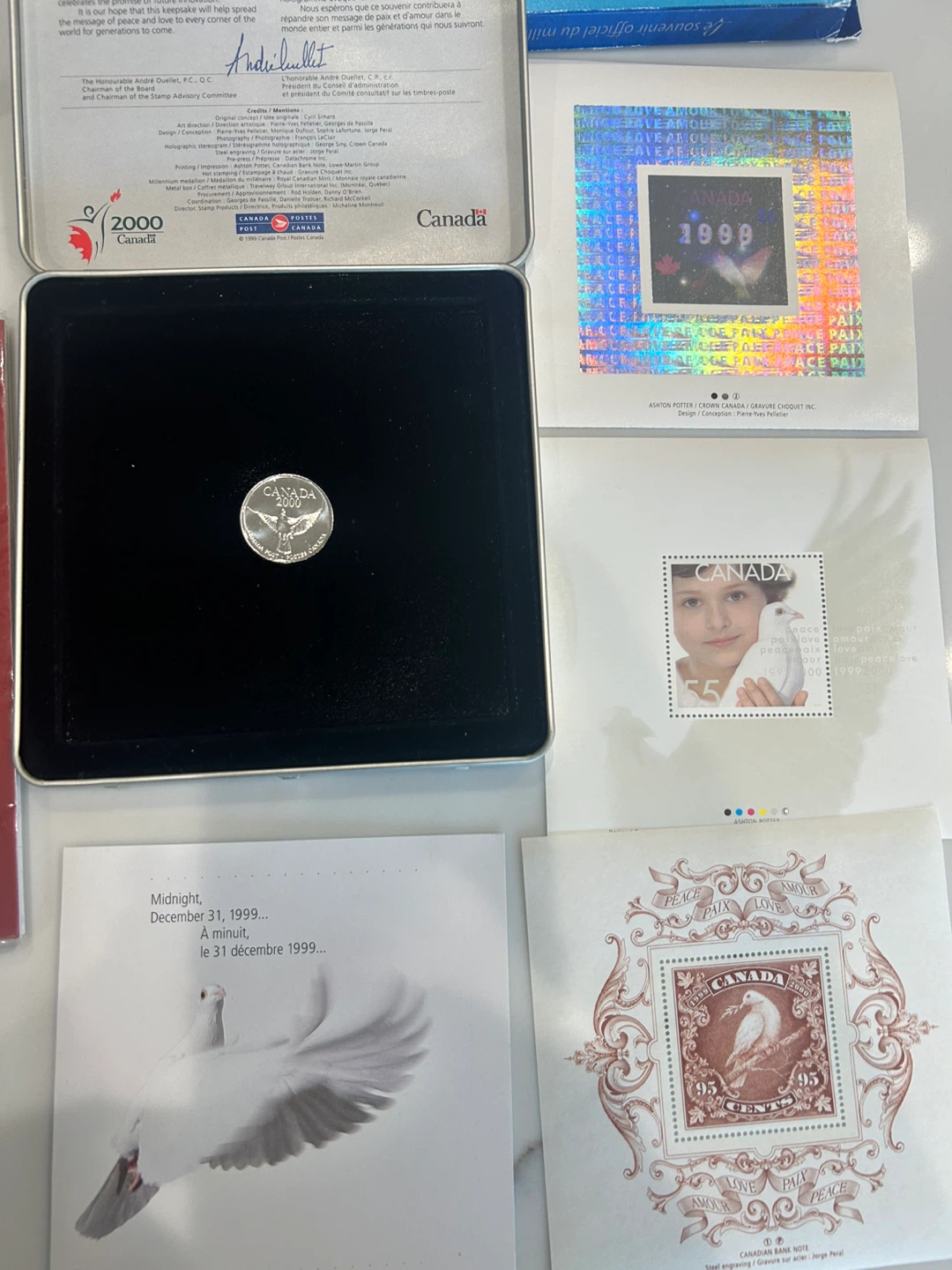 Millennium coin set Canada Post