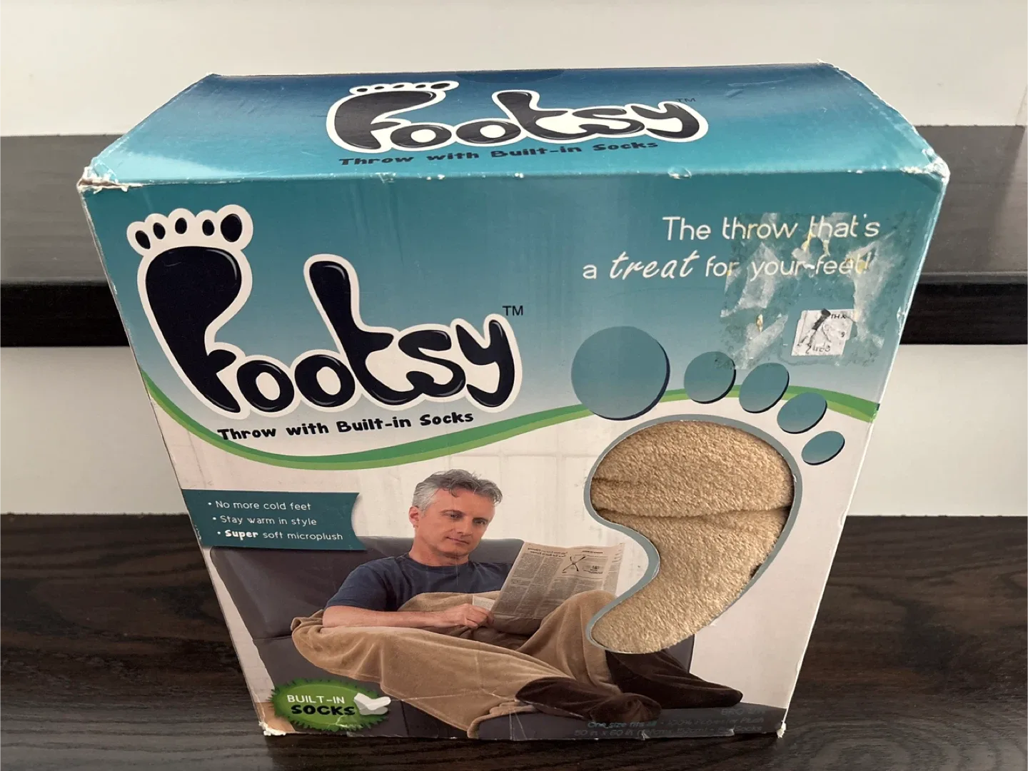 Footsy Throw with Built-in Socks thumbnail