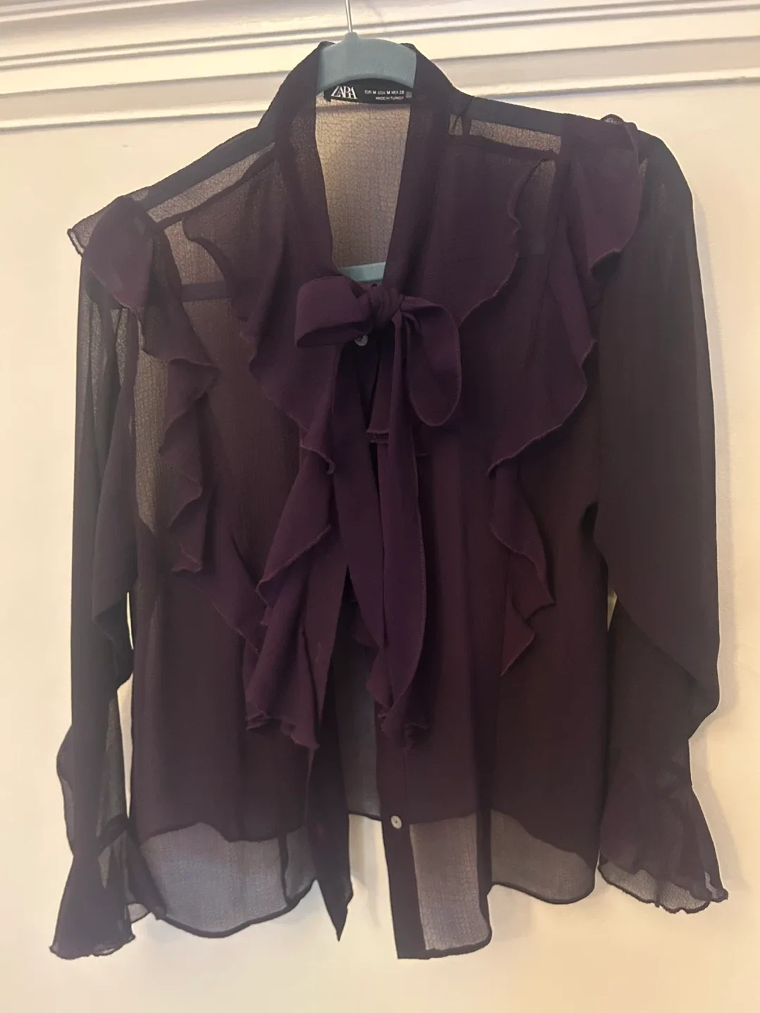 Zara Ruffle Blouse - Size M thumbnail